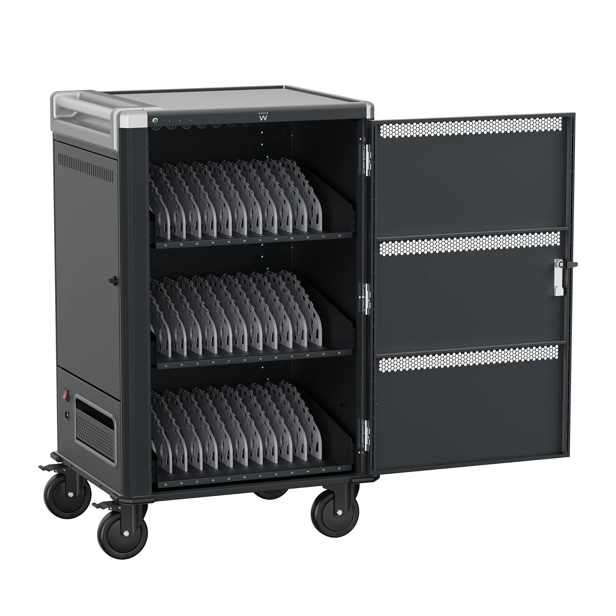 Ewent EW1701 portable device management cart& cabinet Armadio per la gestione dei dispositivi portatili Nero Grigio - immagine 1