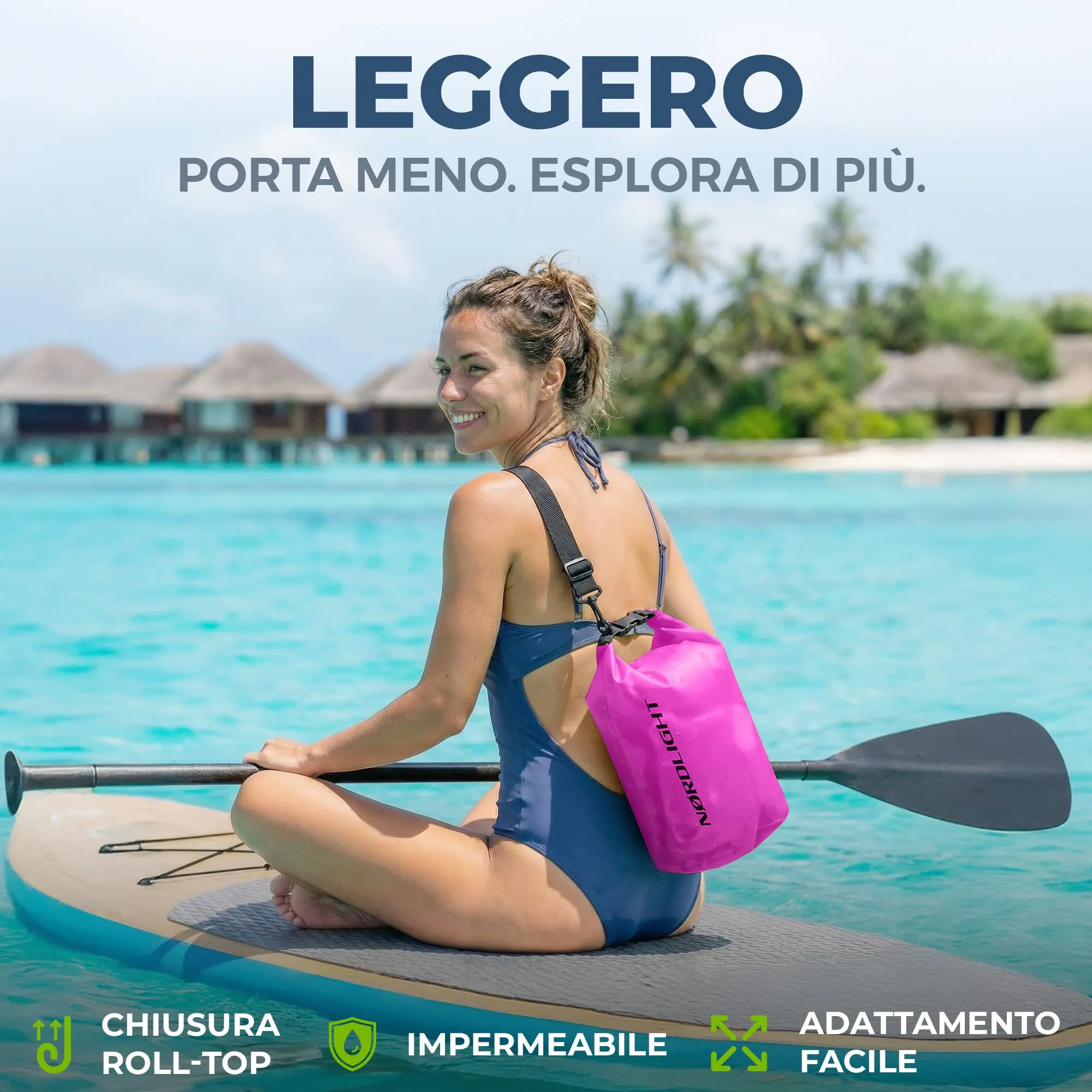 Nordlight Dry Bag Sacca Impermeabile Borsa Stagna Zaino Mare - immagine 4