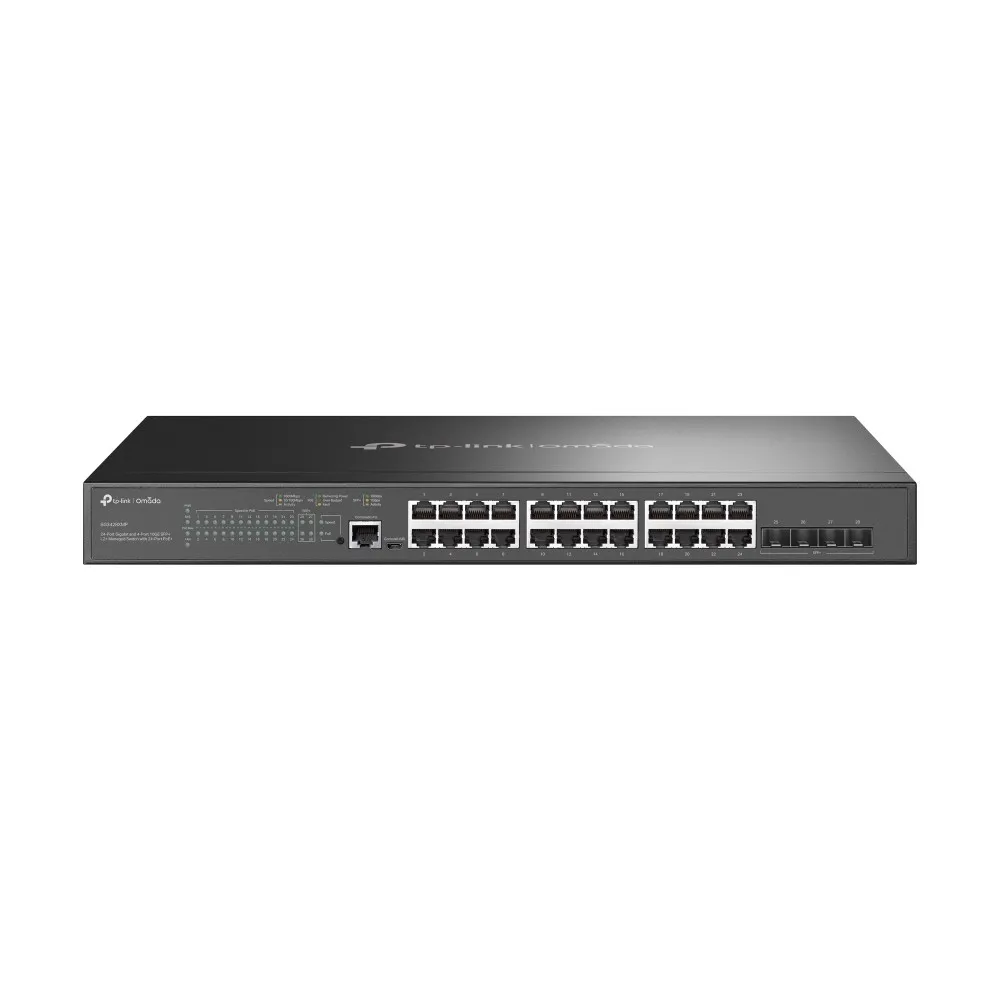 Switch 24P Gigabit Poe+ 4Slot Sfp 10Ge 1P Rj45/Micro Usb Managed L2+ - immagine 1