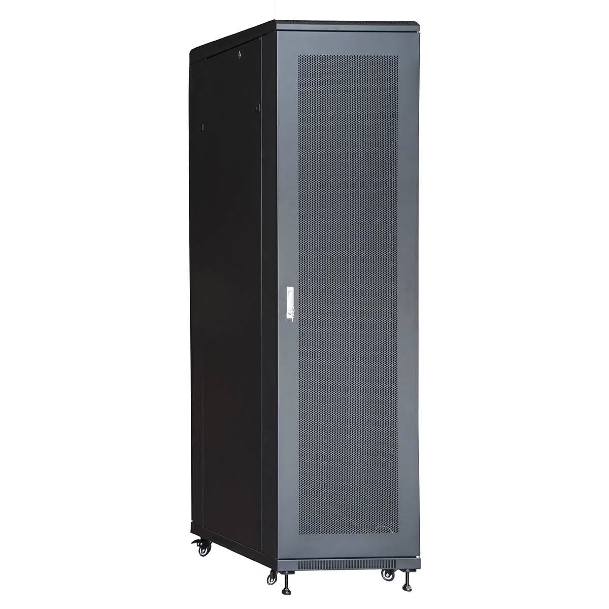 Armadio Rack 19 42U (A)2055 (L)600 (P)1000 Colore Nero Porta Traforata - immagine 1