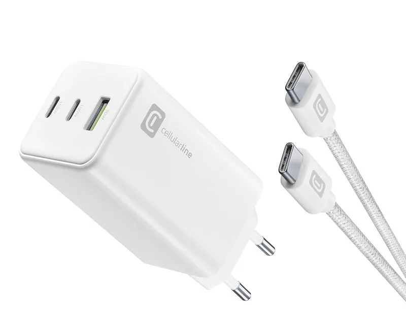 Cellularline Caricabatterie Multipower 100W KIT Achkitgan100wtabw Bianco - immagine 1