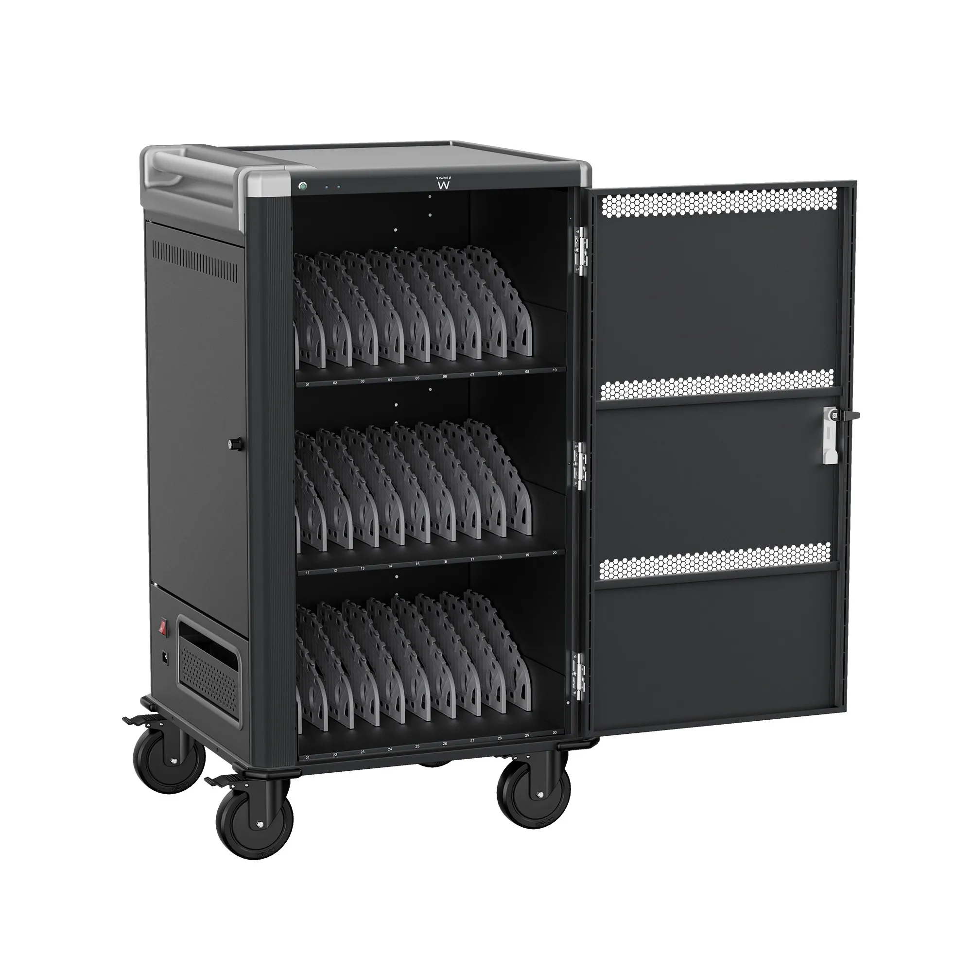 Ewent EW1700 portable device management cart& cabinet Carrello per la gestione dei dispositivi portatili Nero Grigio - immagine 1