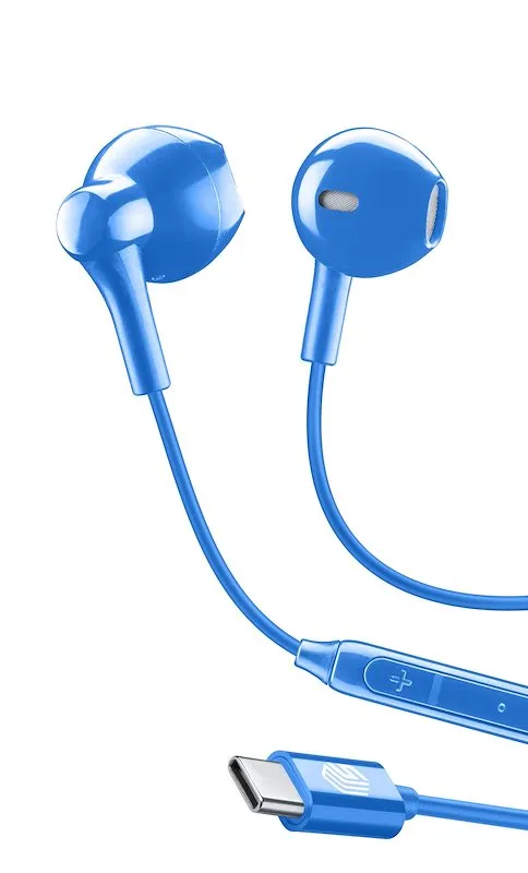 Cellularline Auricolari con Filo Aucapsulemstypecb Blu - immagine 1
