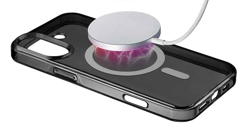 Cellularline Custodia iPhone 16 Gloss Magsafe Nero - immagine 1