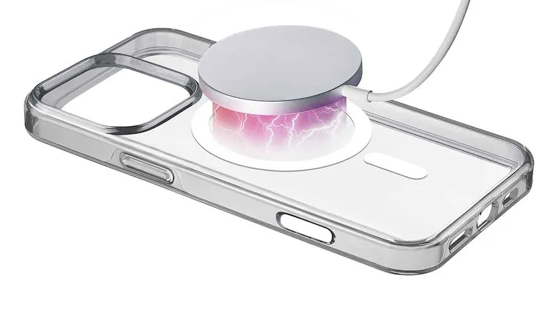 Cellularline Custodia iPhone 16 Pro Max Gloss Magsafe Trasparente - immagine 1