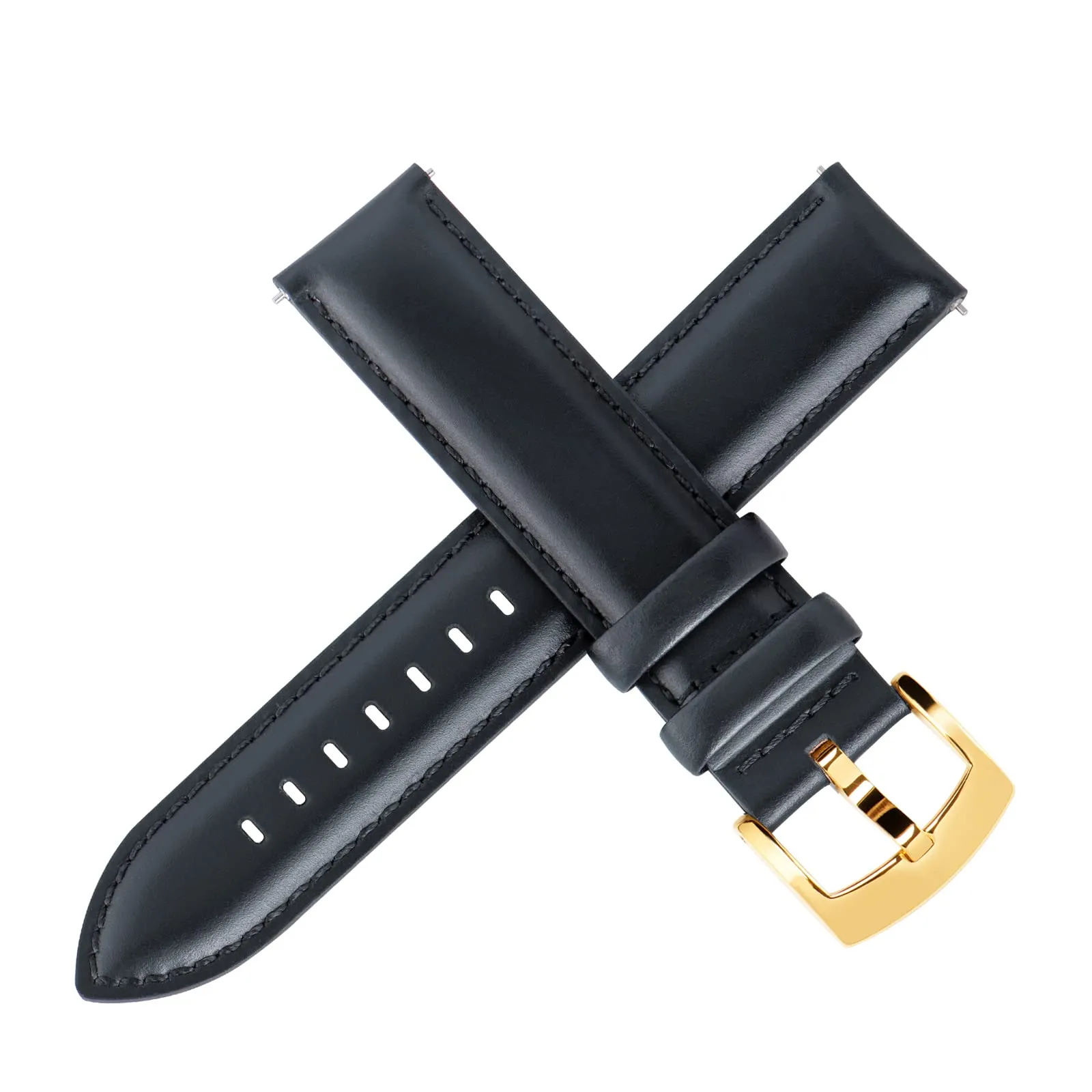 OTTOODY Cinturini Orologio in Pelle a Sgancio Rapido 18mm 19mm 20mm 21mm 22mm, Eleganti Cinturini per Orologi in Pelle a Grana Superiore Cinturino di Ricambio per Uomini Donne, Orologio e Smartwatch - immagine 2