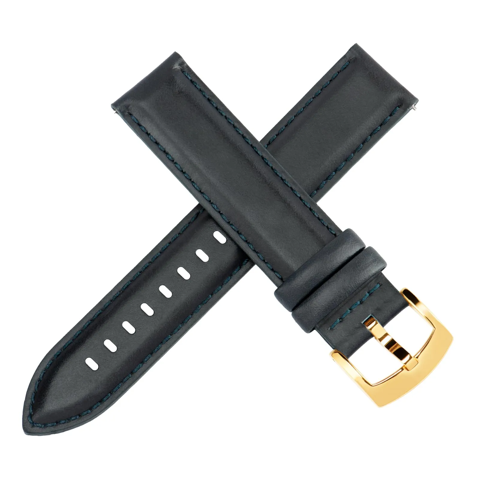 OTTOODY Cinturini Orologio in Pelle a Sgancio Rapido 18mm 19mm 20mm 21mm 22mm, Eleganti Cinturini per Orologi in Pelle a Grana Superiore Cinturino di Ricambio per Uomini Donne, Orologio e Smartwatch - immagine 2