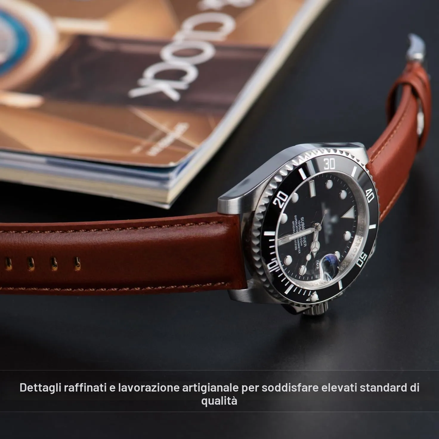 OTTOODY Cinturini Orologio in Pelle a Sgancio Rapido 18mm 19mm 20mm 21mm 22mm, Eleganti Cinturini per Orologi in Pelle a Grana Superiore Cinturino di Ricambio per Uomini Donne, Orologio e Smartwatch - immagine 8