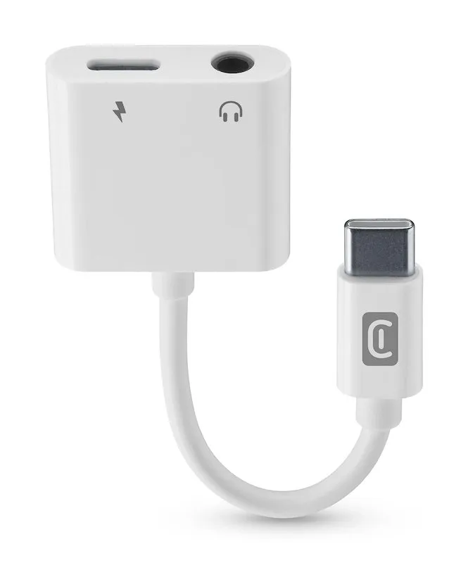 Cellularline Adattatore USB-C/HDMI/Jack 3mm SOUNDCHARGE35W Bianco - immagine 1