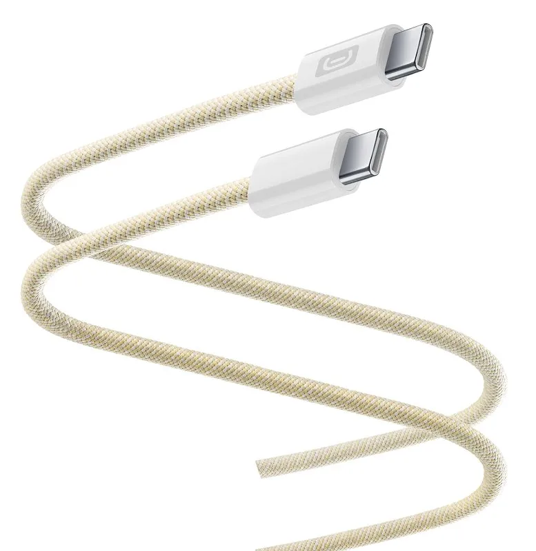 Cellularline Cavo USB-C 2m USBDATABRTABC2C2MY Bianco/Oro - immagine 1