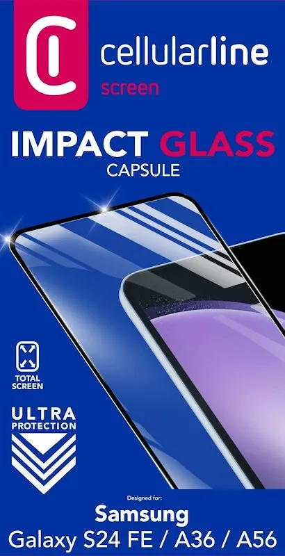 Cellularline Vetro Temperato per Galaxy A36 / A56 / S24 FE TEMPGCABGALS24FEK - immagine 1