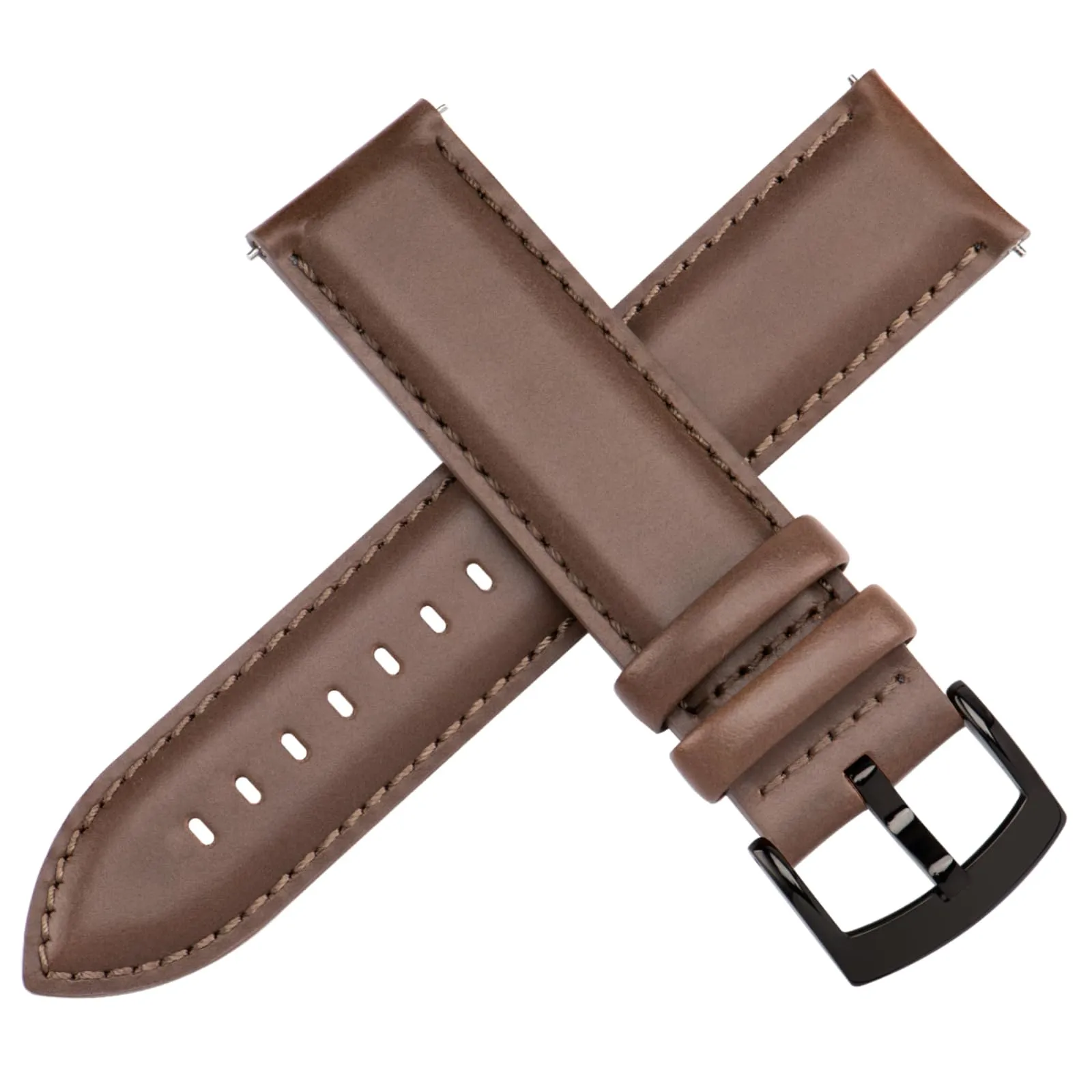 OTTOODY Cinturini Orologio in Pelle a Sgancio Rapido 18mm 19mm 20mm 21mm 22mm, Eleganti Cinturini per Orologi in Pelle a Grana Superiore Cinturino di Ricambio per Uomini Donne, Orologio e Smartwatch - immagine 2