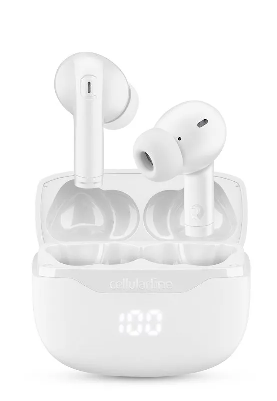 Cellularline Auricolari TWS Bluetooth Btkeytwsw Bianco - immagine 1