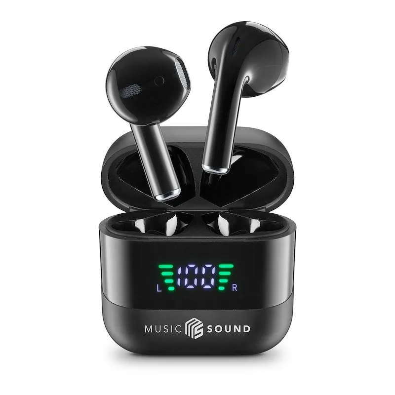 Cellularline Cuffie Wireless Bluetooth MusicSound Spark BTMSTWSSPARKK Nero - immagine 1