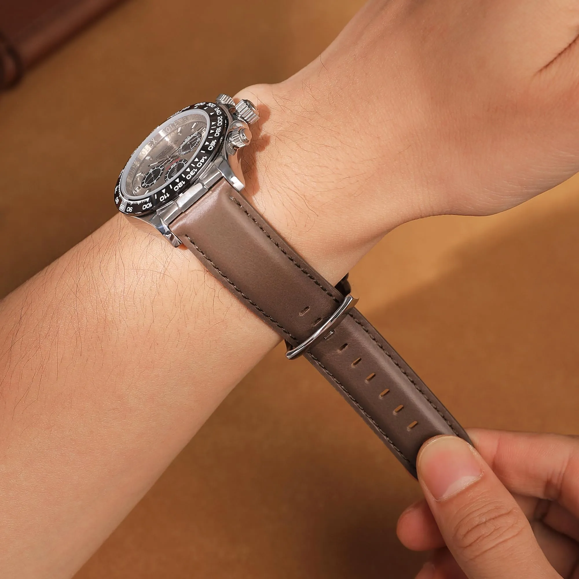 OTTOODY Cinturini Orologio in Pelle a Sgancio Rapido 18mm 19mm 20mm 21mm 22mm, Eleganti Cinturini per Orologi in Pelle a Grana Superiore Cinturino di Ricambio per Uomini Donne, Orologio e Smartwatch - immagine 7