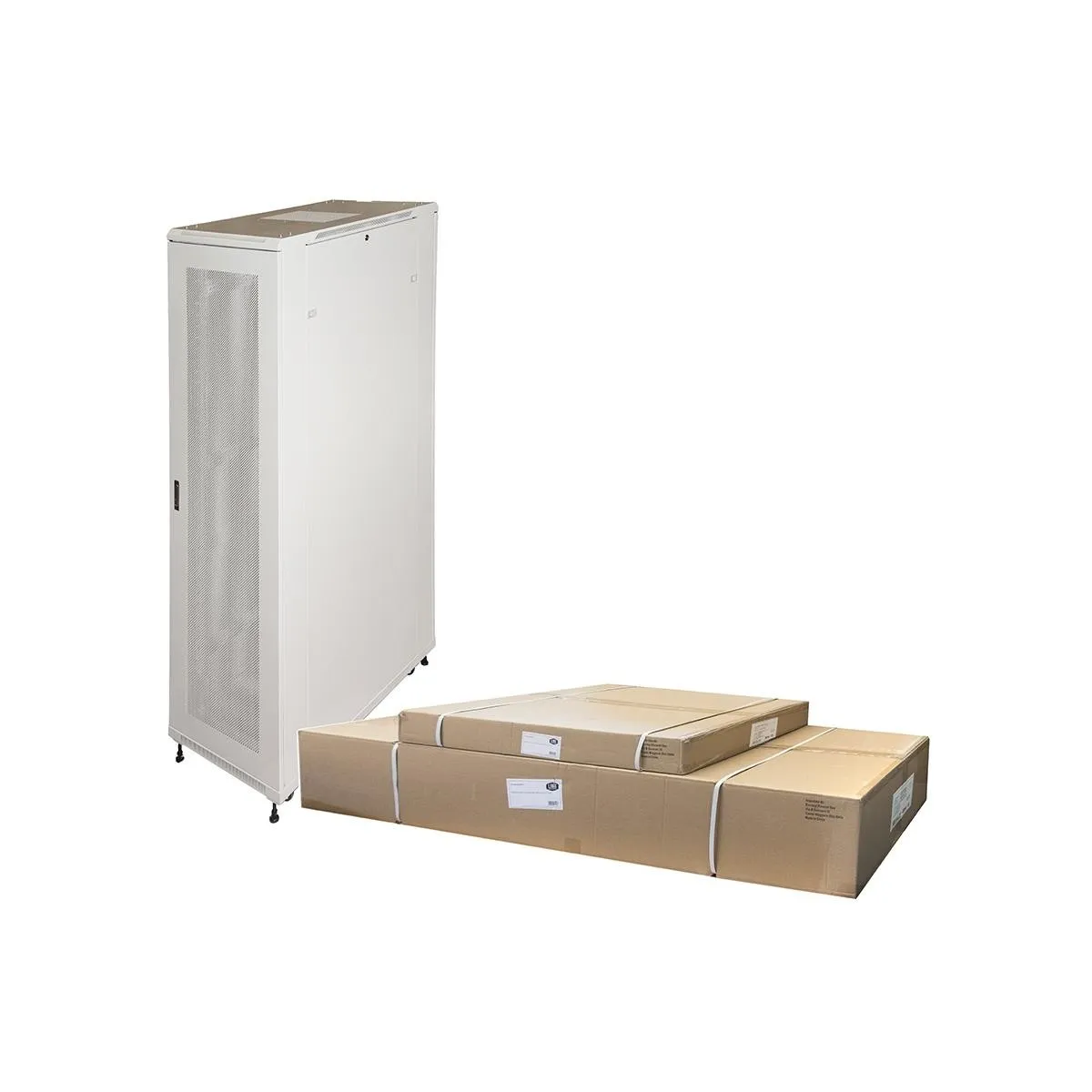 ARMADIO RACK 19 42U (A)2055 (L)600 (P)1000 COLORE GRIGIO DISASSEMBLATO - immagine 1