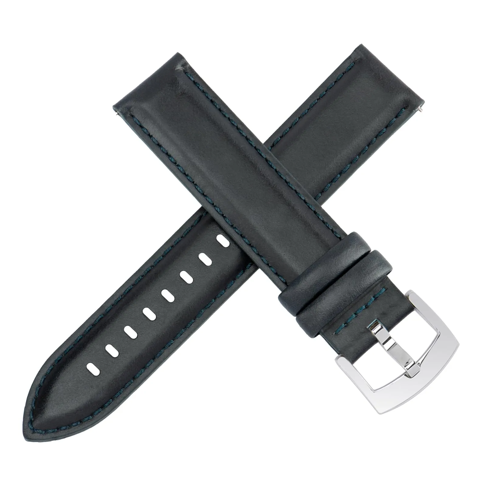 OTTOODY Cinturini Orologio in Pelle a Sgancio Rapido 18mm 19mm 20mm 21mm 22mm, Eleganti Cinturini per Orologi in Pelle a Grana Superiore Cinturino di Ricambio per Uomini Donne, Orologio e Smartwatch - immagine 2