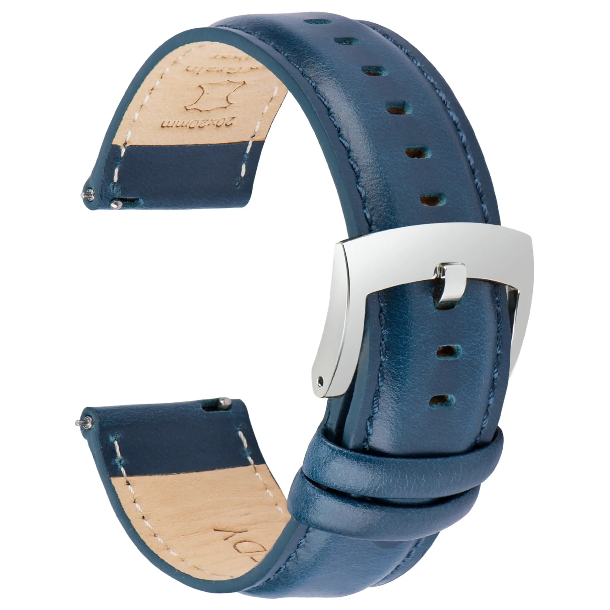 OTTOODY Cinturini Orologio in Pelle a Sgancio Rapido 18mm 19mm 20mm 21mm 22mm, Eleganti Cinturini per Orologi in Pelle a Grana Superiore Cinturino di Ricambio per Uomini Donne, Orologio e Smartwatch - immagine 1