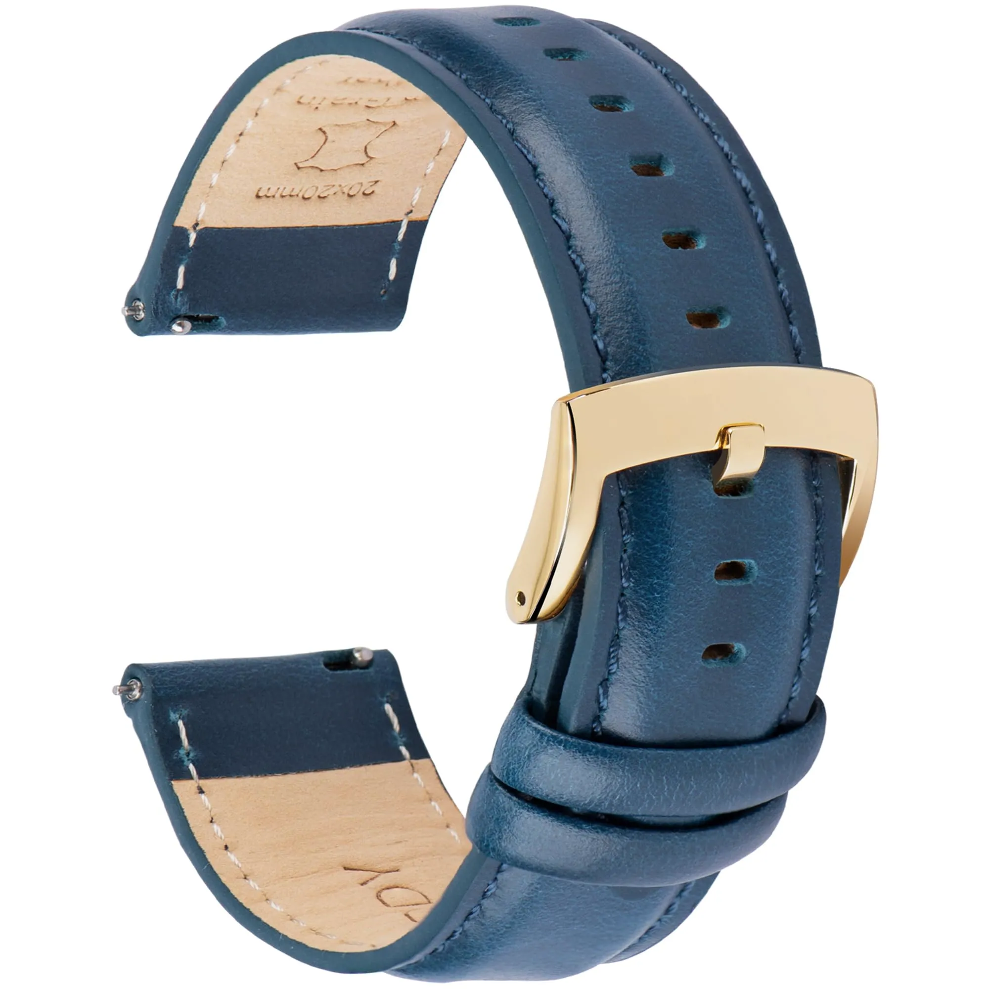 OTTOODY Cinturini Orologio in Pelle a Sgancio Rapido 18mm 19mm 20mm 21mm 22mm, Eleganti Cinturini per Orologi in Pelle a Grana Superiore Cinturino di Ricambio per Uomini Donne, Orologio e Smartwatch - immagine 1