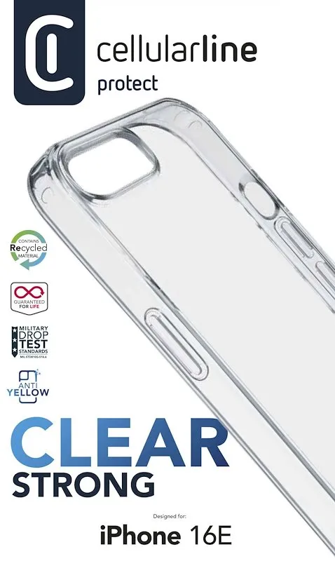 Cellularline Cover Clear Protect iPhone 16e/17e Clearduoiphse4t Trasparente - immagine 1