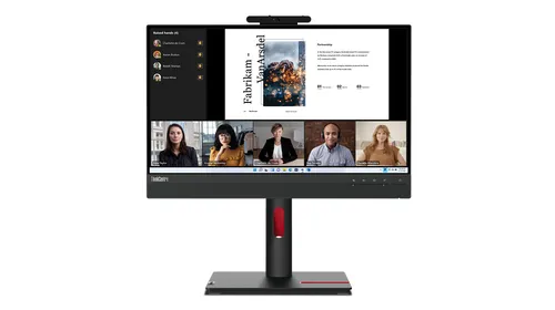 Lenovo Monitor 21,5 LED Ips 16:9 FHD 6MS 250 Cdm, Pivot, DP/Hdmi, Webcam, Multimediale, Tiny-In-One 12n8gat1eu - immagine 1