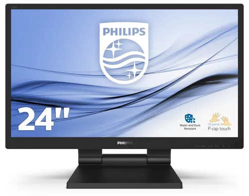 Philips Monitor Touch 23,8 LED Ips 16:9 FHD 5MS 250cdm, VGA/DVI/DP/Hdmi, Ip54, Multimediale 242b9t - immagine 1