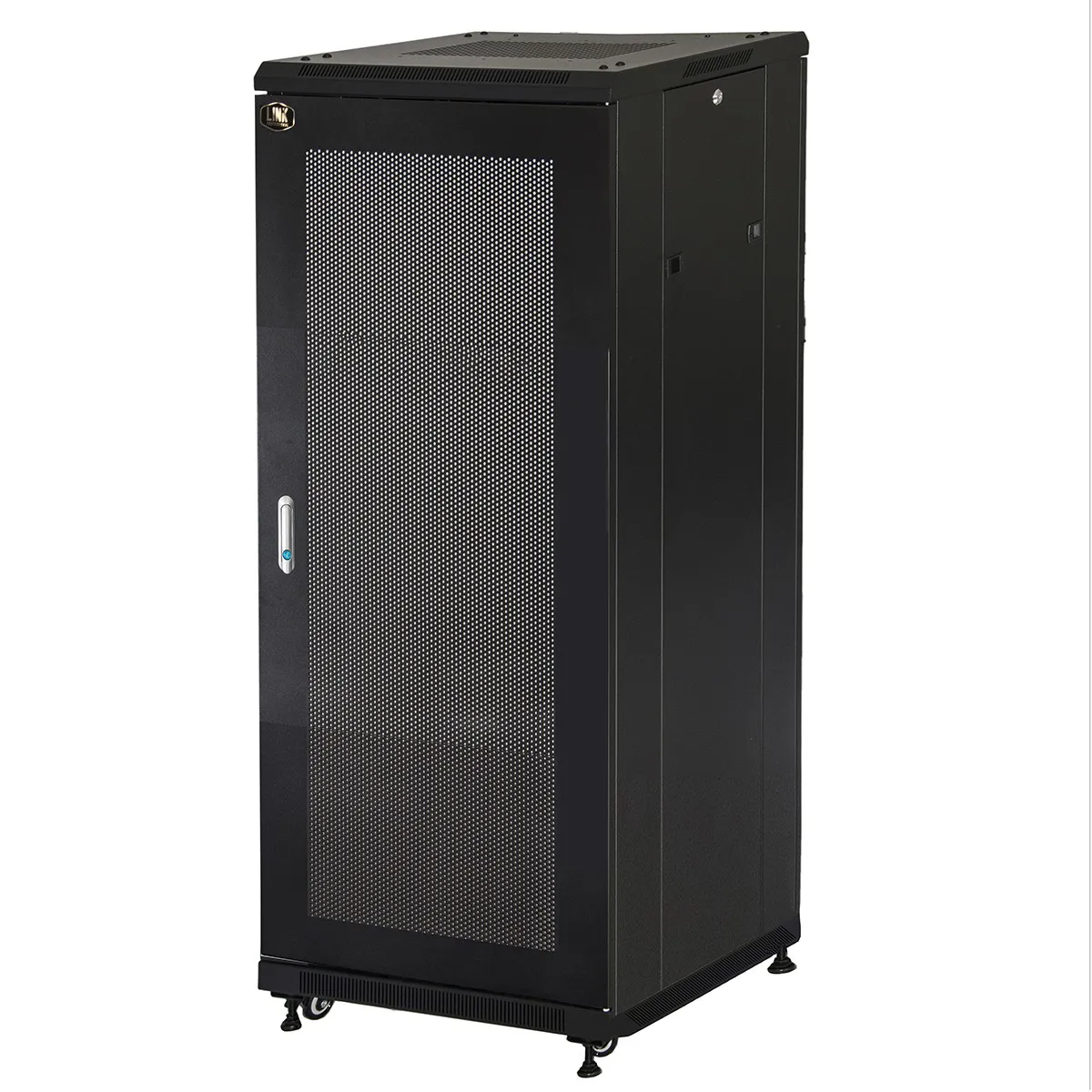 Armadio Rack 19 27U (A)1388 (L)600 (P)1000 Colore Nero Porta Metallo Traforata - immagine 1