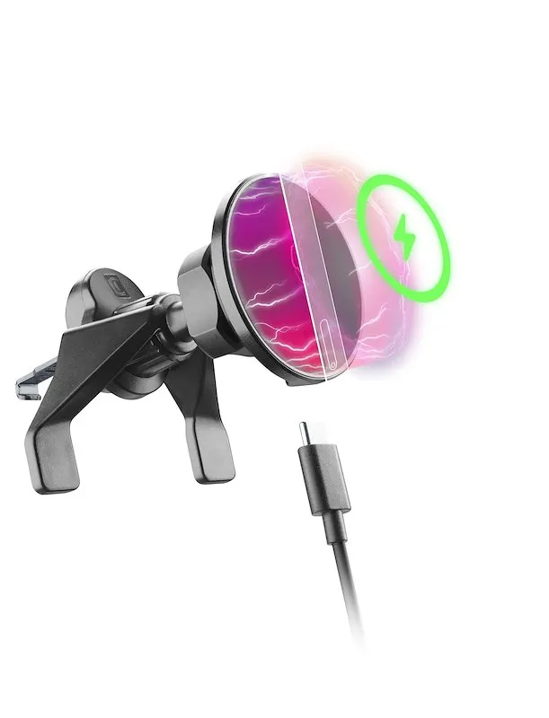 CellularLine Supporto auto magnetico Mag Wireless Charging Holder Nero - immagine 1
