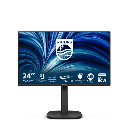 Philips Monitor 23,8 LED Ips FHD 16:9 4MS 300 Cdm, Pivot, Usb-C Dock, DP/Hdmi 24b2u3301 - immagine 1