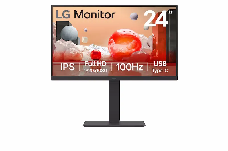 Lg Monitor 23,8 LED Ips 16:9 FHD 5MS 200 Cdm, Pivot, Hdmi 24ba750-T.AEU - immagine 1