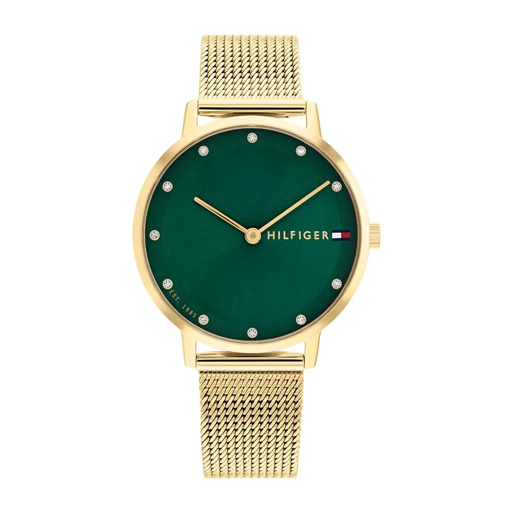 Tommy Hilfiger Orologio Con Movimento Al Quarzo A Due Lancette da Donna con Cinturino in Maglia Metallica in Acciaio Inossidabile di Colore Dorato - 1782668 - immagine 1