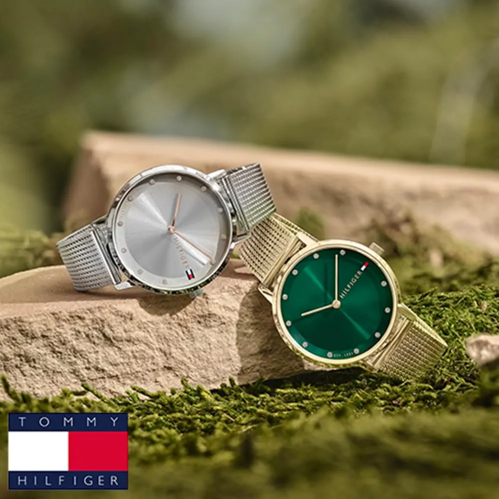 Tommy Hilfiger Orologio Con Movimento Al Quarzo A Due Lancette da Donna con Cinturino in Maglia Metallica in Acciaio Inossidabile di Colore Dorato - 1782668 - immagine 6