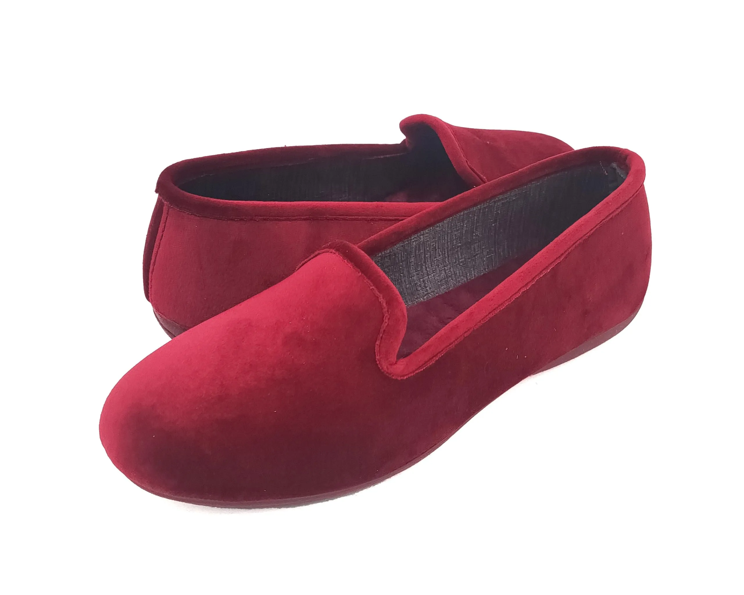 Meravigliose Pantofole Invernali Donna, Ballerine Chiuse da Casa invernali in Velluto Rasato, Ciabatte Scaldapiedi Peluche Eleganti, Morbide e Super Comode (Bordeaux, 40) - immagine 2