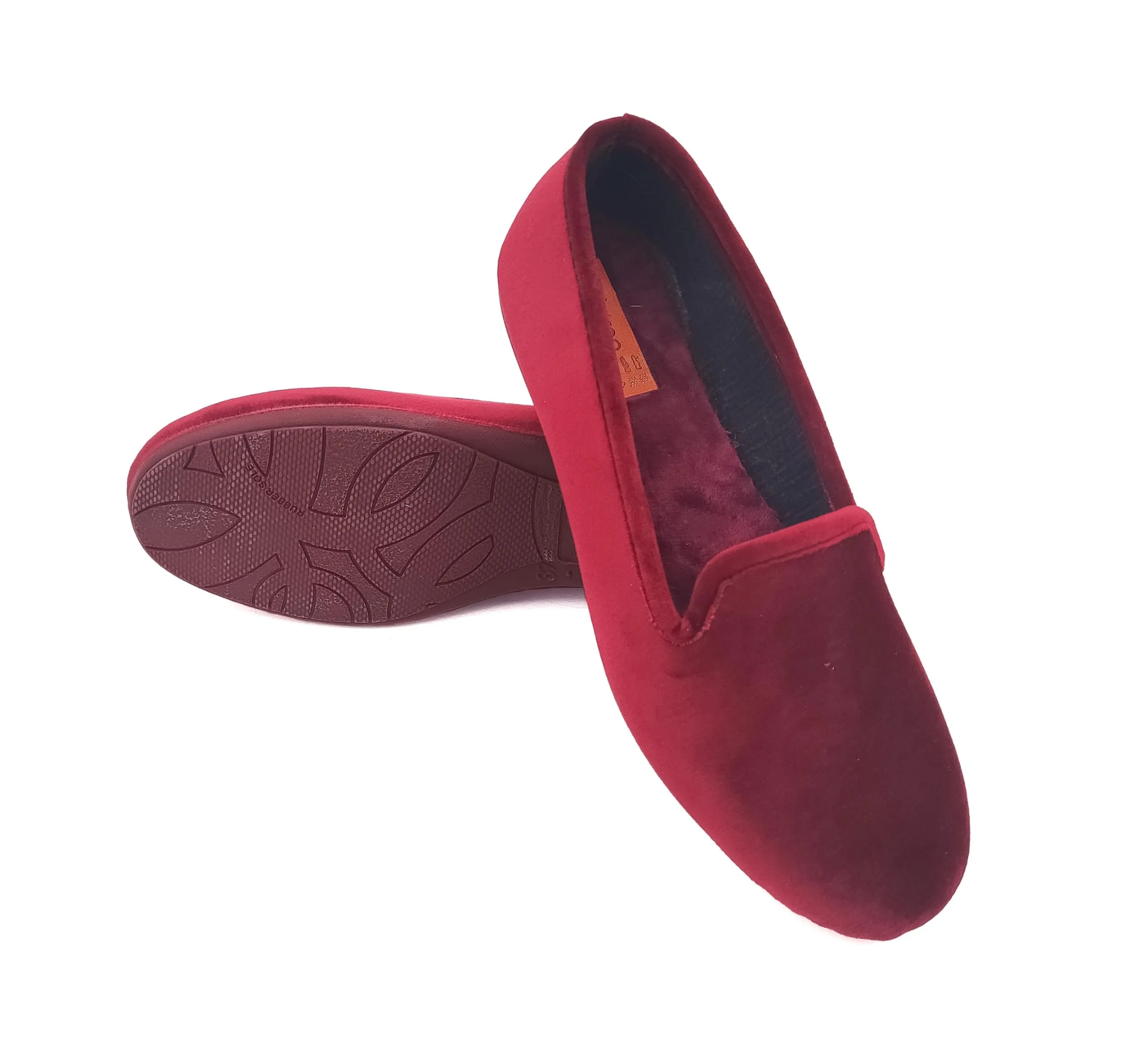 Meravigliose Pantofole Invernali Donna, Ballerine Chiuse da Casa invernali in Velluto Rasato, Ciabatte Scaldapiedi Peluche Eleganti, Morbide e Super Comode (Bordeaux, 39) - immagine 3