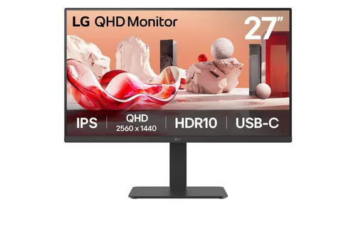 Lg Monitor 27 LED Ips 16:9 QHD 5MS 350 Cdm, Pivot, DP/Hdmi, Usb-C, Multimediale 27ba65qb-B.AEU - immagine 1