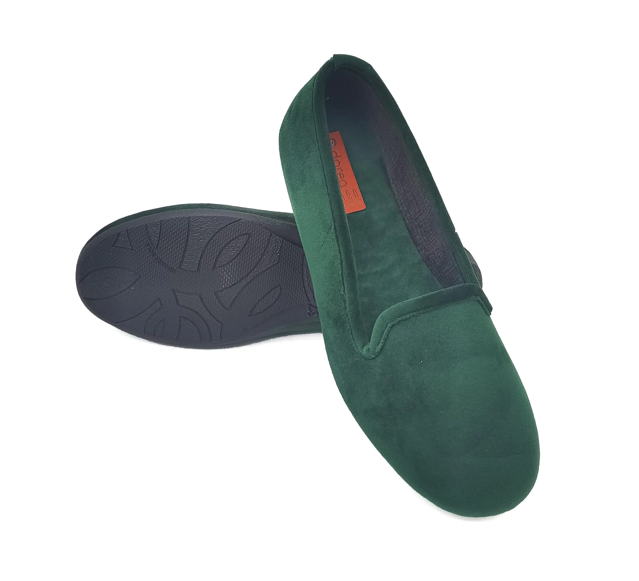 Meravigliose Pantofole Invernali Donna, Ballerine Chiuse da Casa invernali in Velluto Rasato, Ciabatte Scaldapiedi Peluche Eleganti, Morbide e Super Comode (Smeraldo, 37) - immagine 2