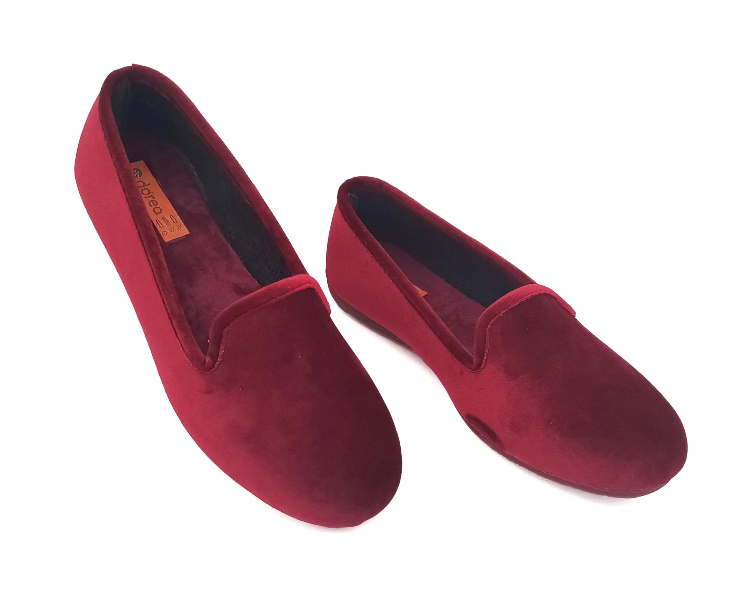 Meravigliose Pantofole Invernali Donna, Ballerine Chiuse da Casa Invernali in Velluto Rasato, Ciabatte Scaldapiedi Peluche Eleganti, Morbide e Super Comode (Bordeaux, 37) - immagine 1