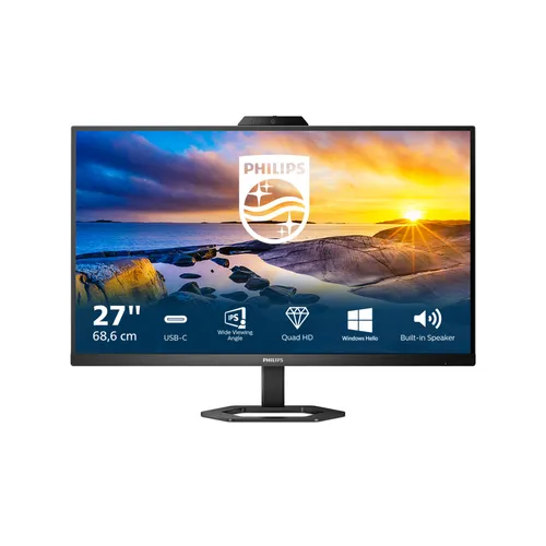 Philips Monitor 27 LED Ips 16:9 QHD 1MS 300 Cdm, Hdmi / Dp Pivot, Usb-C, Webcam, Multimediale 27e1n5600he - immagine 1