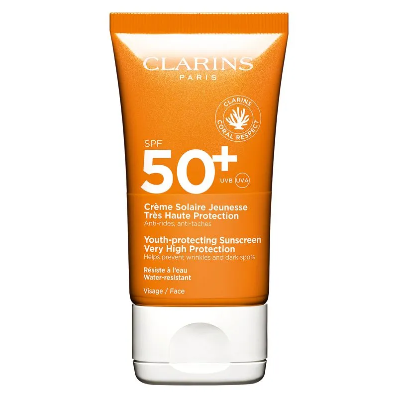 Clarins Creme Solaire Jeunesse Tres Haute Protectino Visage SPF 50+ 50ml - immagine 1