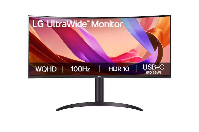 Lg Monitor Curvo 34 LED Va 21:9 4K UHD 5MS 300 Cdm, Pivot, Srgb 99, Usb-C, Hdmi 34bq65va-B.AEU - immagine 1