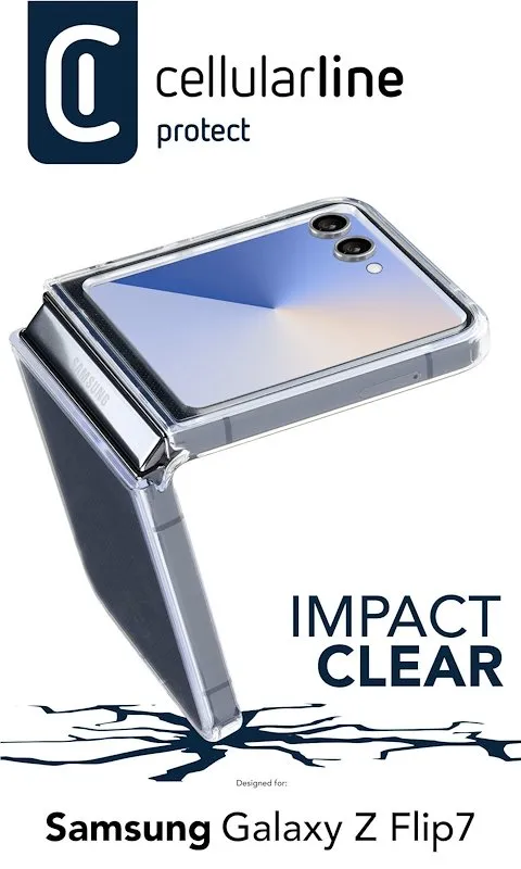 Cellularline Custodia Galaxy Z Flip7 Impact Clear Trasparente - immagine 1