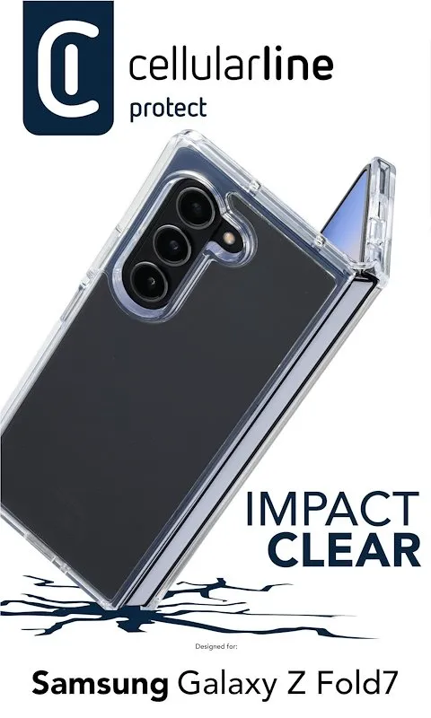 Cellularline Custodia Galaxy Z Fold7 Impact Clear Trasparente - immagine 1