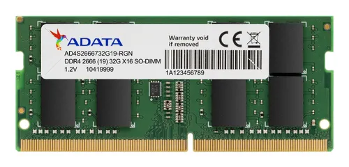 Adata RAM So-Dimm 8GB Ddr4 2666mhz 1.2V Ad4s26668g19-SGN - immagine 1
