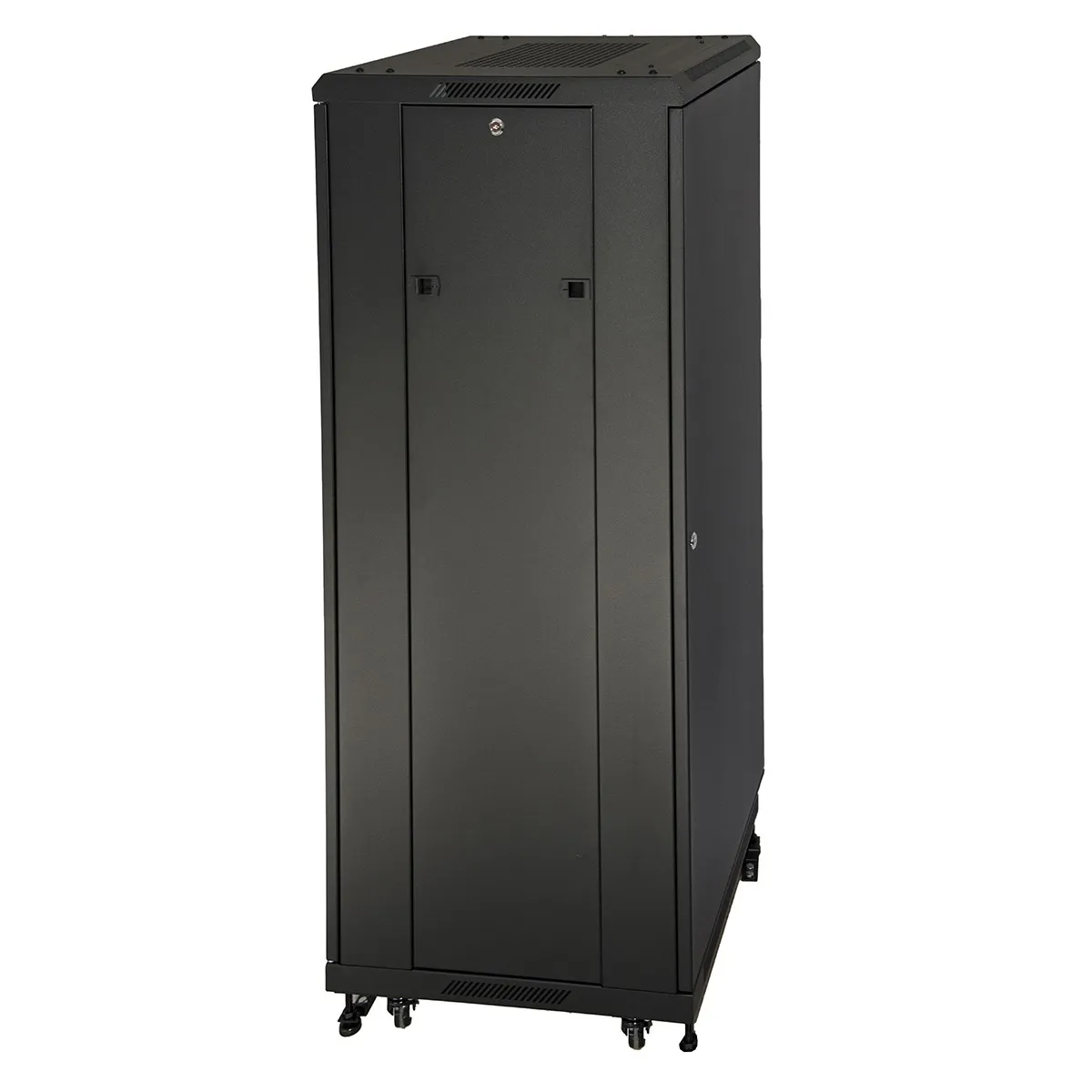 Armadio Rack 19 42U (A)2055 (L)600 (P)600 Colore Nero Disassemblato Porta Vetro - immagine 1