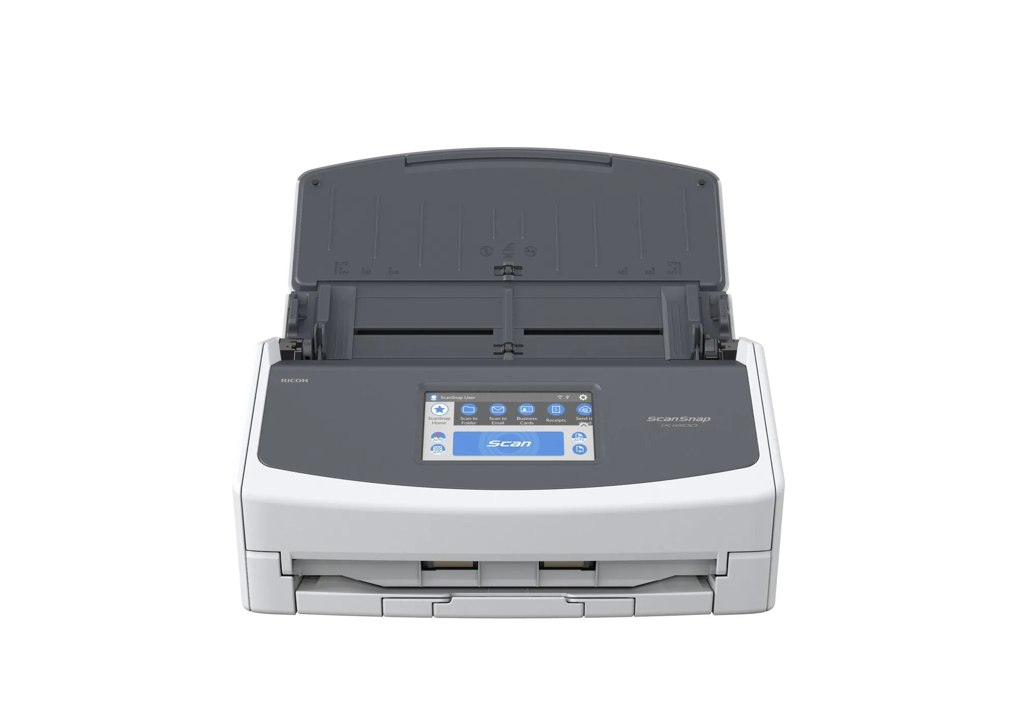 ORIGINALE Fujitsu nero / Bianco A03770-B401 40ppm/80ipm A4 Duplex ADF Touchscreen Wi-Fi USB3.2 LED Desktop Scanner. - immagine 1