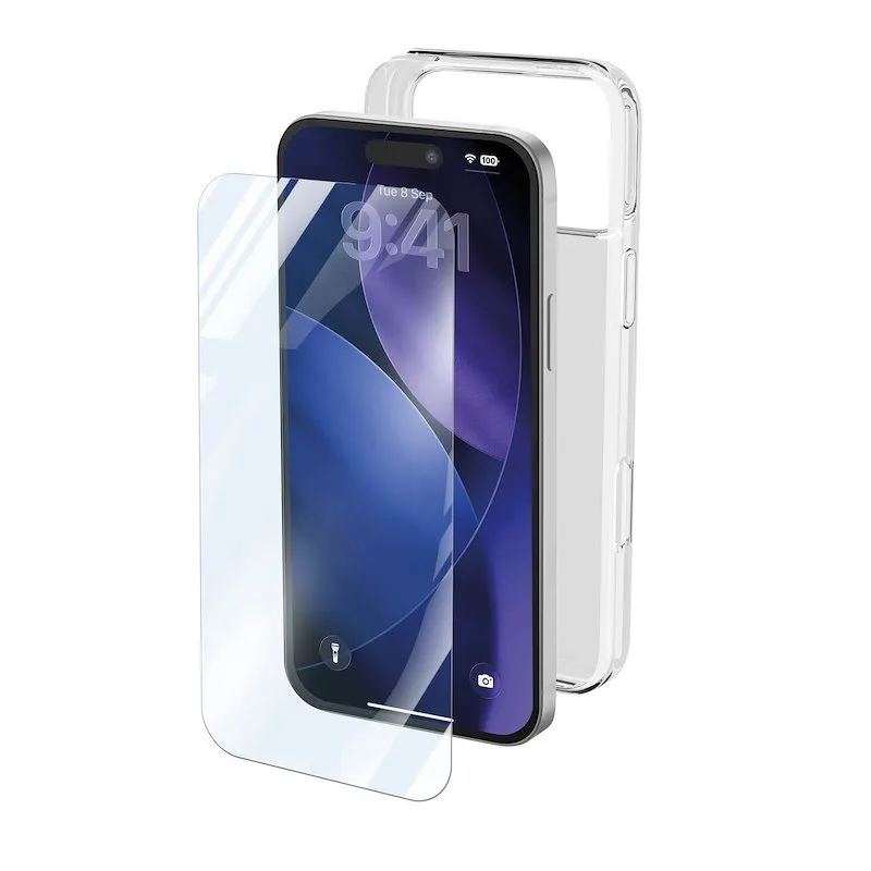 Cellularline Custodia e Vetro Temperato iPhone 18 Pro Protection Kit - immagine 1