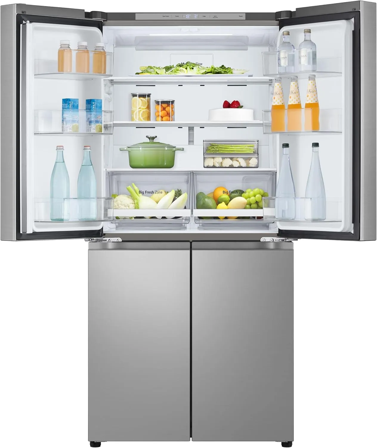 LG GMB860PYDE Frigorifero Multidoor Slim, Frigorifero 4 Porte Classe E, 530L, Wi-Fi, Linear Cooling, Smart Diagnosis, Compressore Smart Inverter, Total No Frost, Design porte piatte, Prime Silver - immagine 8
