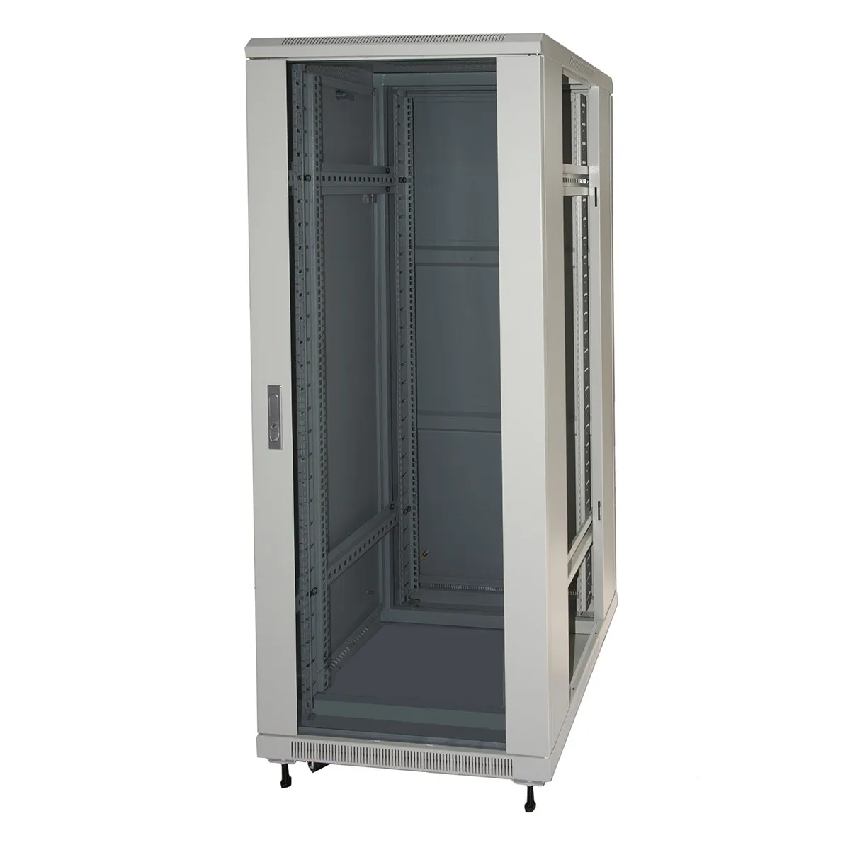 Armadio Rack 19 Per Reti 32U (A)1610 (L)600 (P)600 Colore Grigio Porta Vetro - immagine 1
