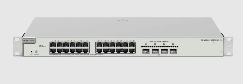 Reyee Switch Poe 24 Porte Gigabit Layer 2+ Cloud Managed 4 Porte Uplink 10G Sfp+ Poe Budget 370W - immagine 1