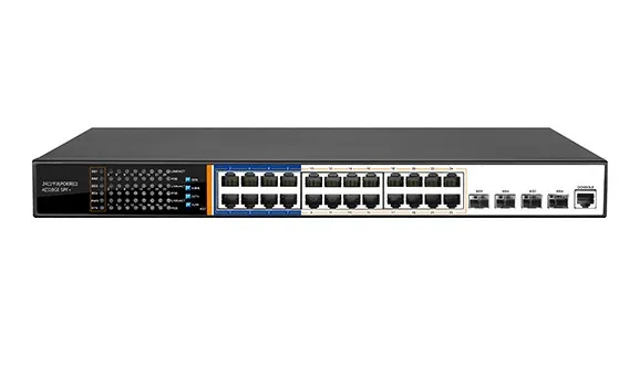 Switch Di Rete 24 Porte Poe 400 Watt + 4 Porte Sfp Gigabit E Una Porta Console Layer 3 - immagine 1